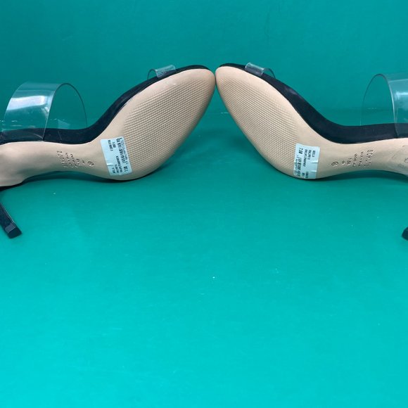 SCHUTZ Black Heels with Clear Straps - Picture 4 of 5